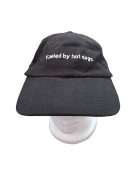 Fueled By Hot Dogs Black Cap One Size Adult Cotton Hat T-mobile Baseball